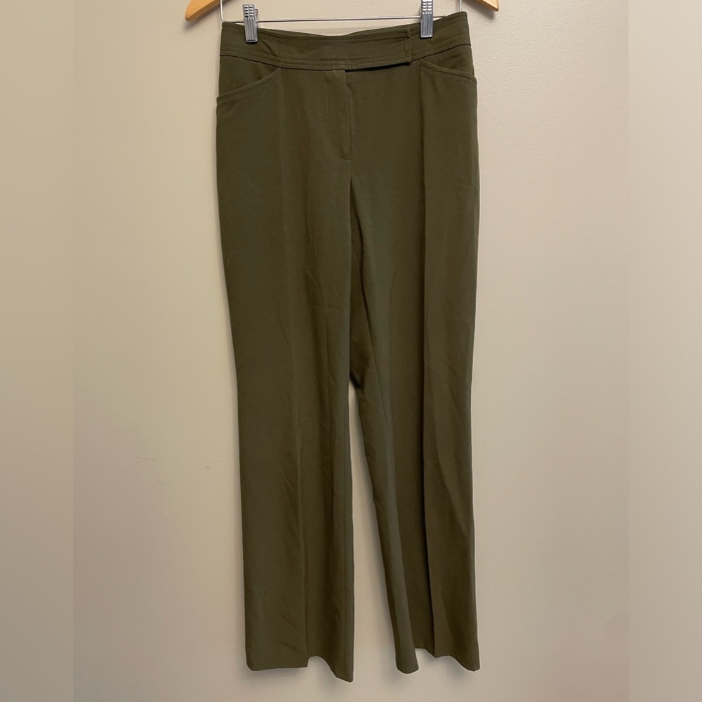 Worthington Petite Olive Green Stretch Pants Size 4